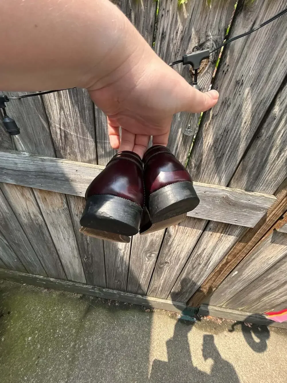 Verde International burgundy leather
